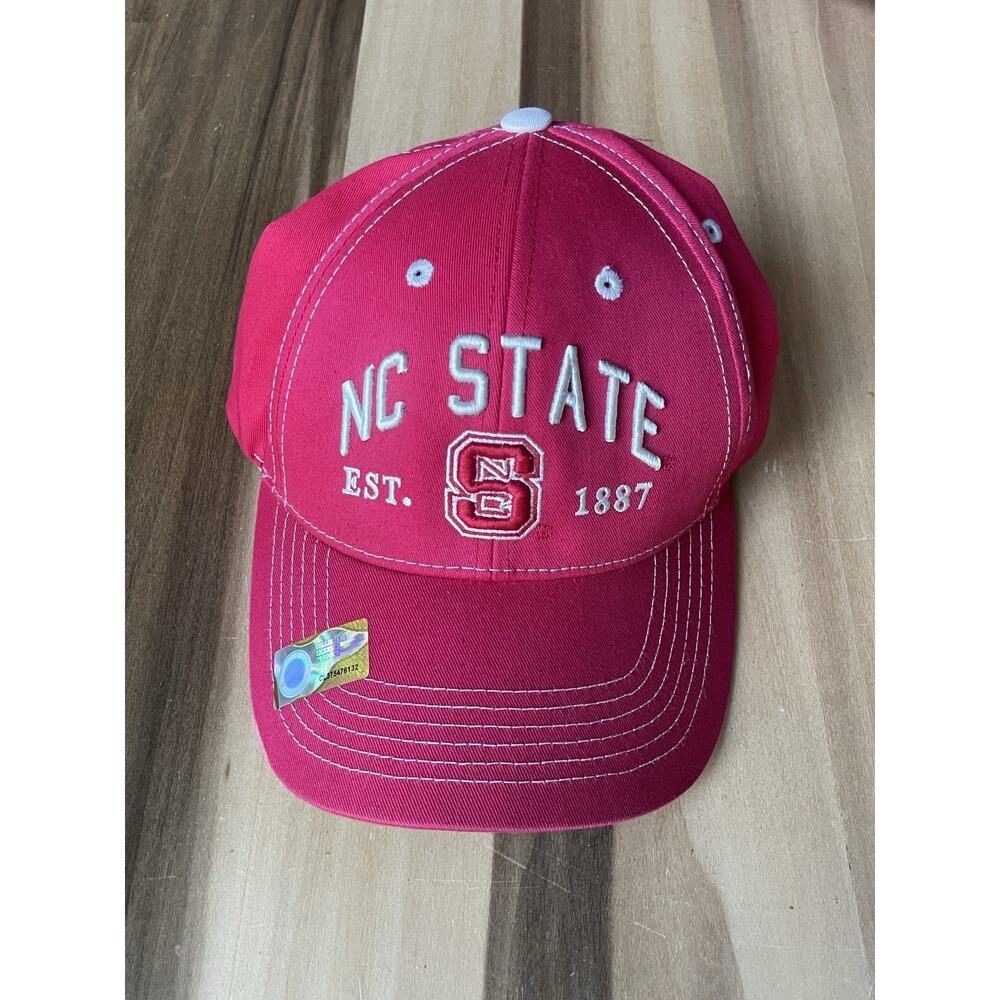 NC State Wolfpack | Red Embroidered Hat | EST. 1887 | Collegiate Licensed Tags